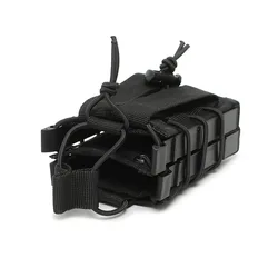 Funda táctica MOLLE doble para cargador 5,56, parte superior abierta