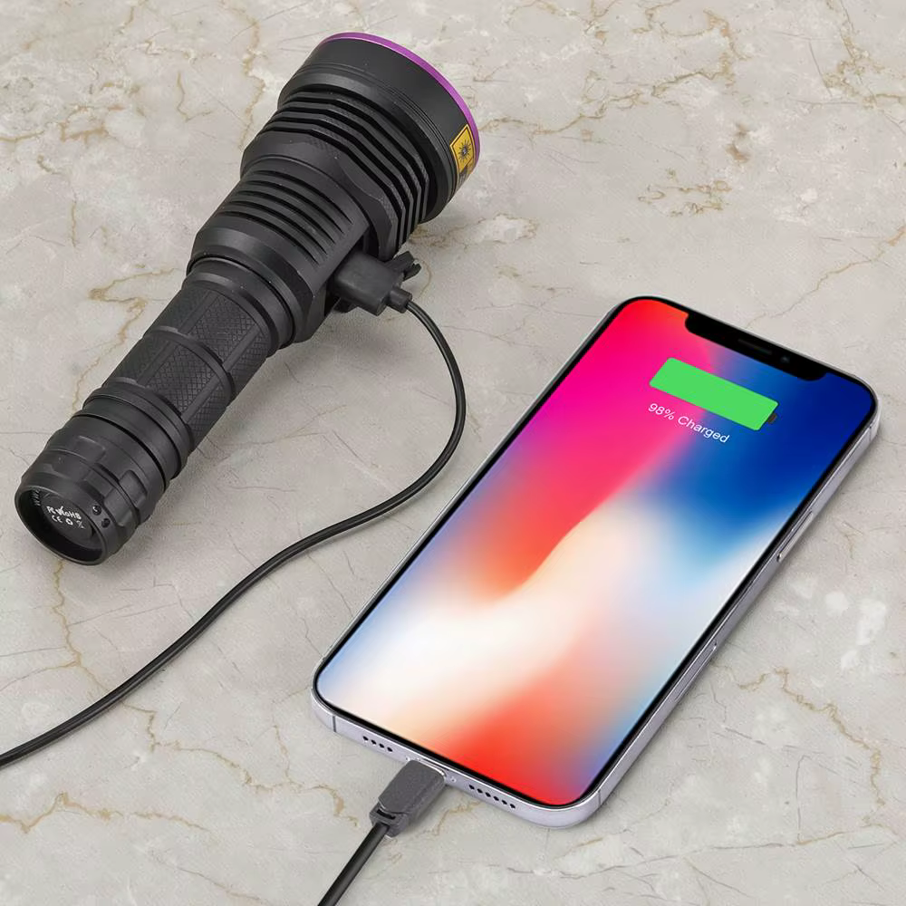 Linterna UV luz negra 60W recargable USB profesional - imagen 2