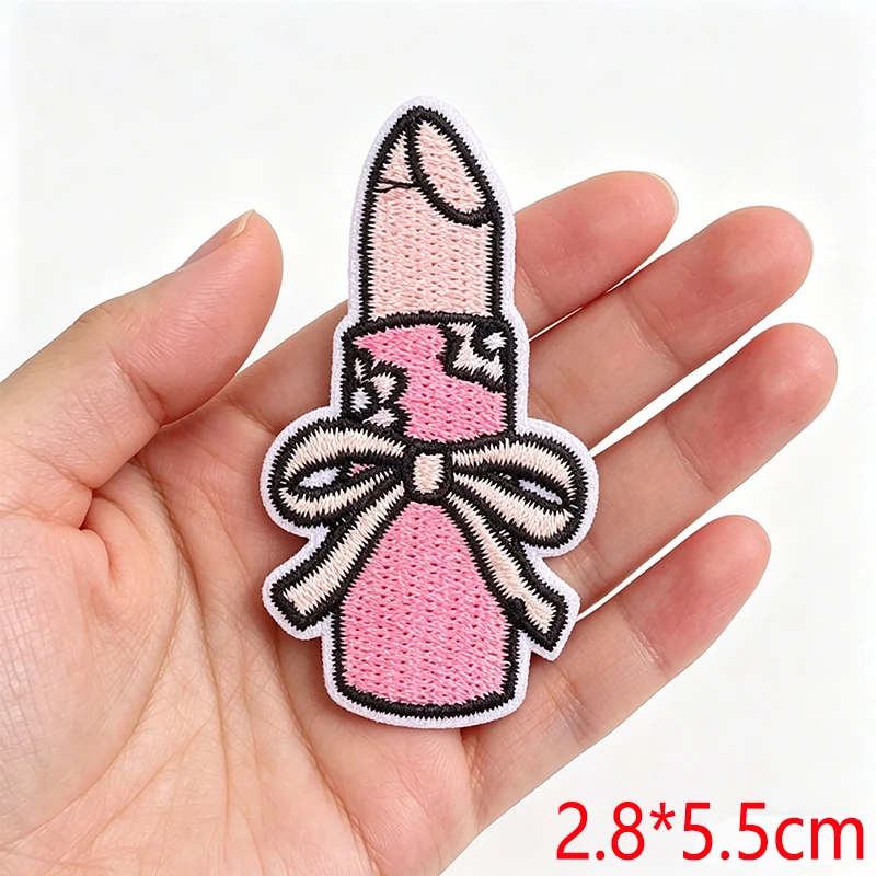 Parches termoadhesivos Pink Bow con dibujos animados, tacón alto - imagen 5