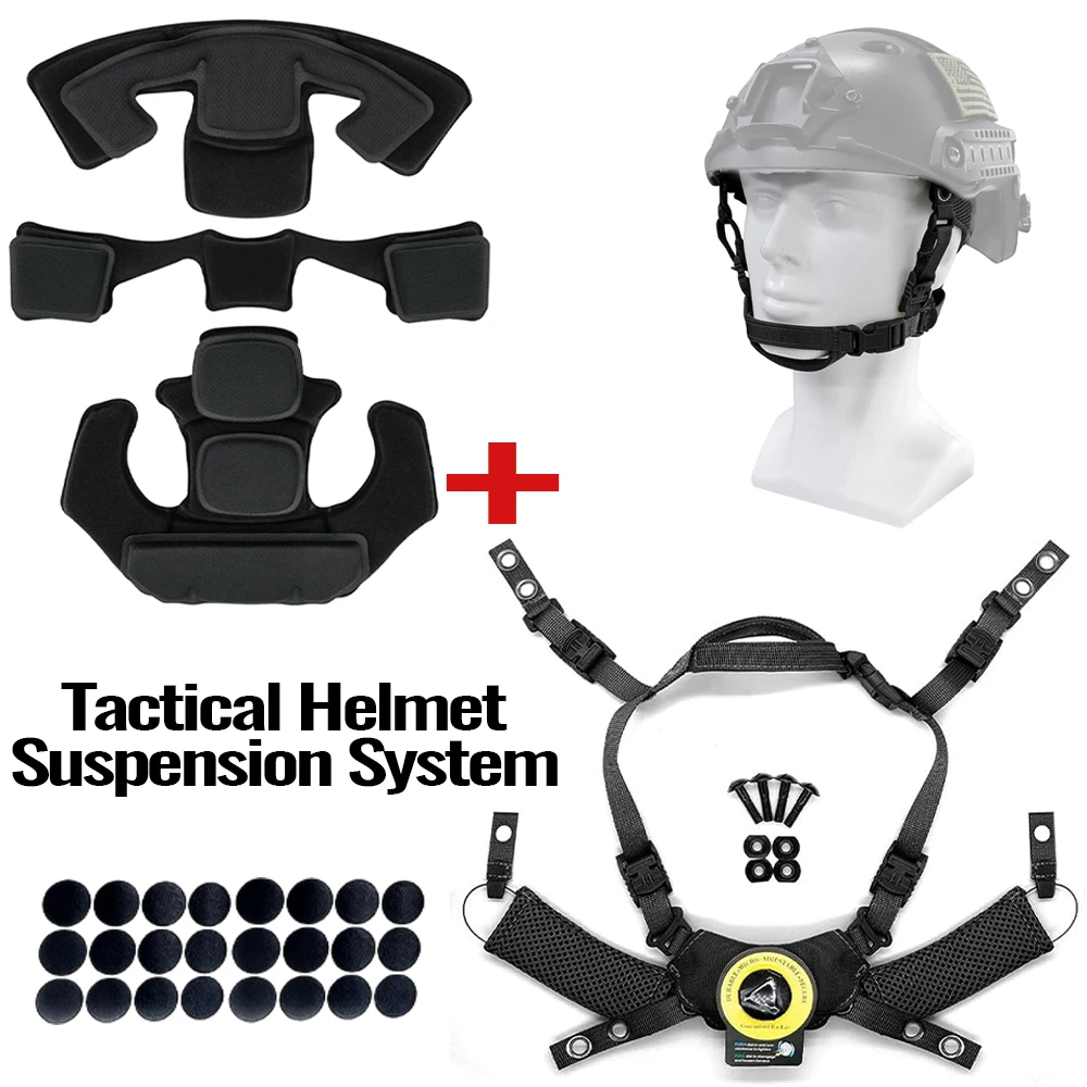 Sistema Suspensión Táctico Wendy para Casco MICH FAST – Almohadilla Viscoelástica - imagen 4