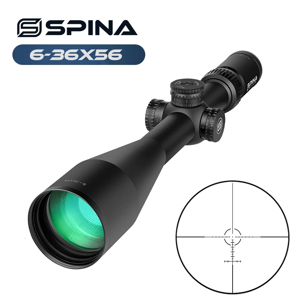 Spina Optics 6-36x56 SF – Mira táctica Mil-dot con torreta lateral - imagen 3