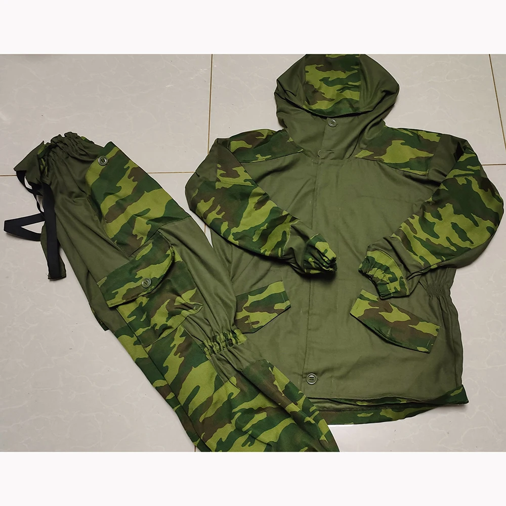 Conjunto de camuflaje militar Guoka Flora con patrón de rayas cruzadas