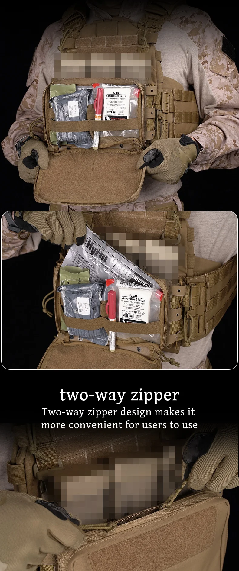 Uso alternativo como bolsa frontal EDC