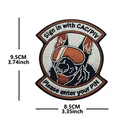 Parche táctico bordado perro postal militar gafas arcoíris – Chaqueta MOLLE
