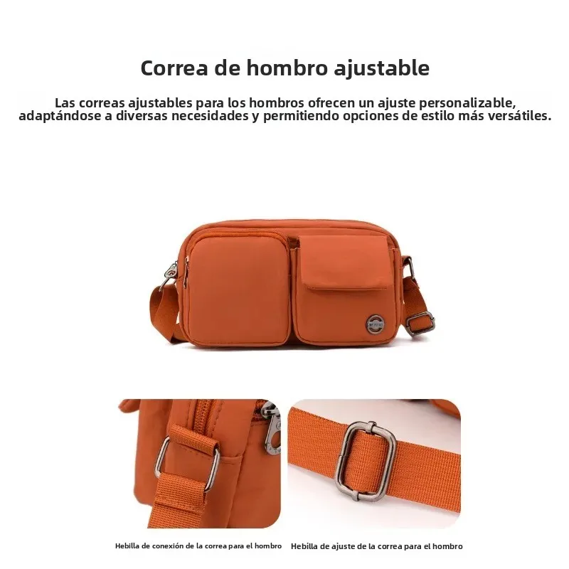 Bandolera táctica de nailon ligera con múltiples bolsillos - imagen 5