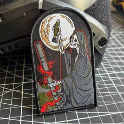 Parche táctico calavera esqueleto – Gancho y bucle bordado MOLLE