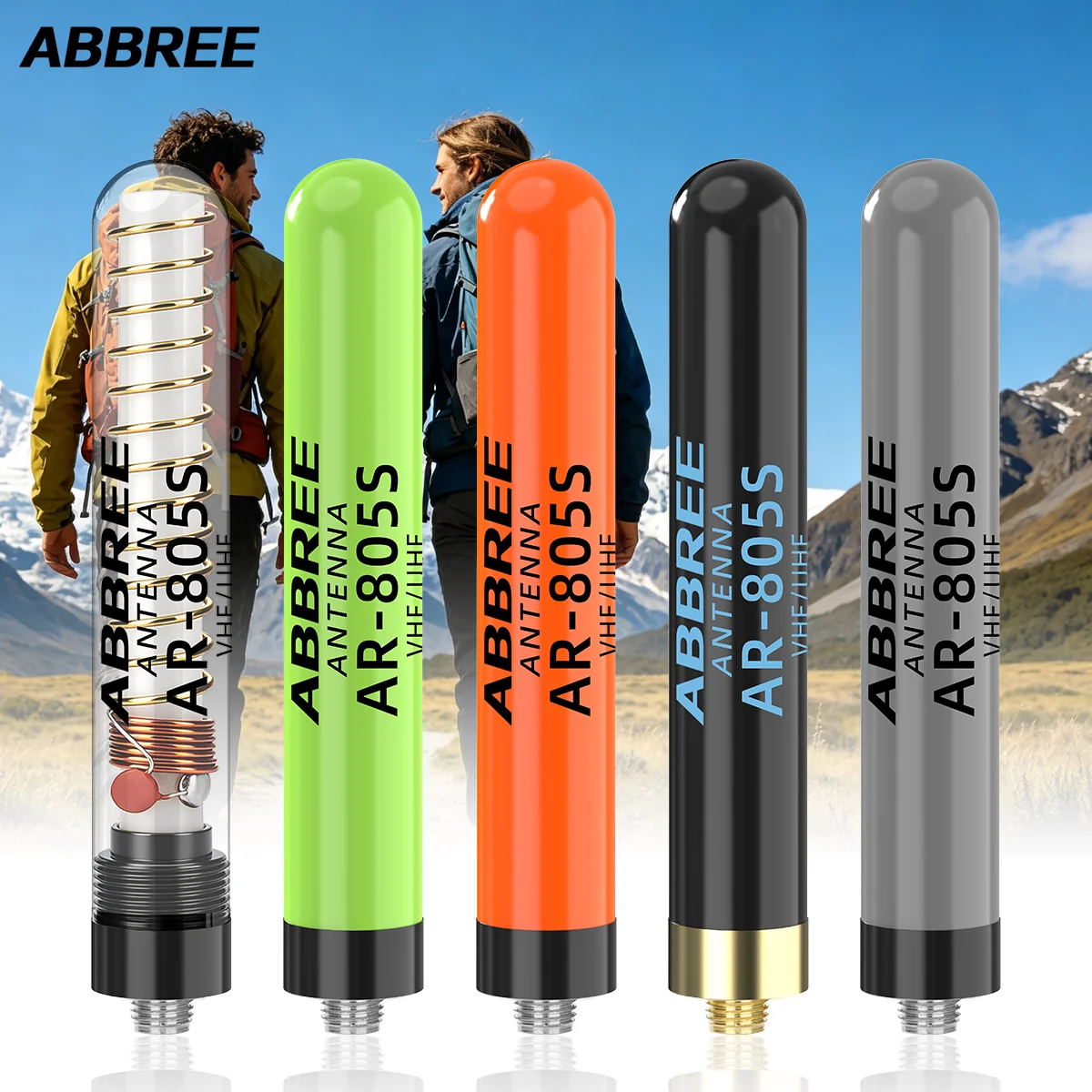 Antena ABBREE AR-805S Plus doble banda UHF VHF SMA-hembra para Baofeng - imagen 4