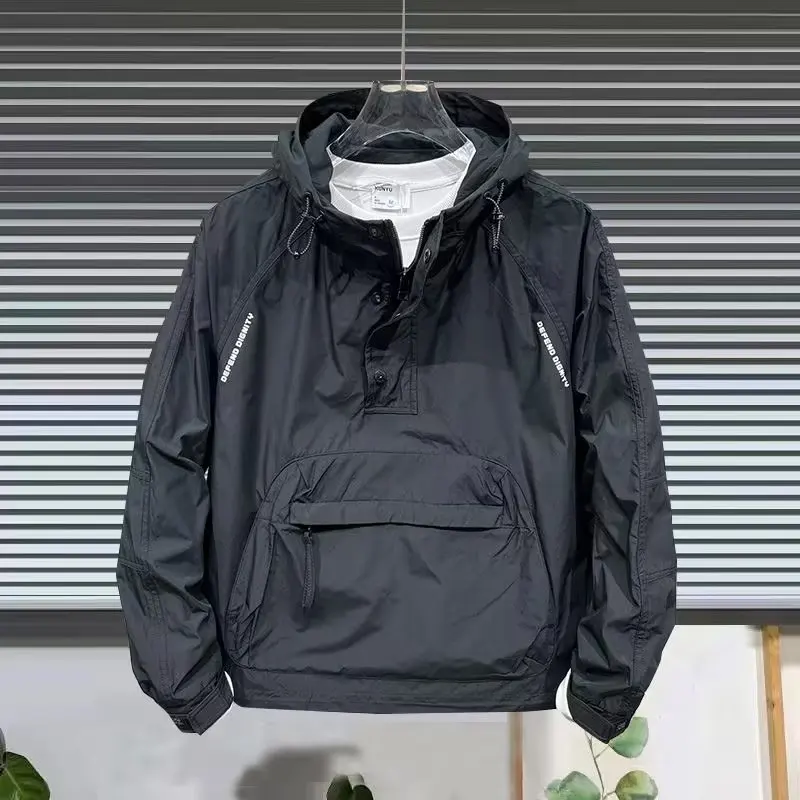 Chaqueta cortavientos senderismo hombre capucha casual - imagen 2