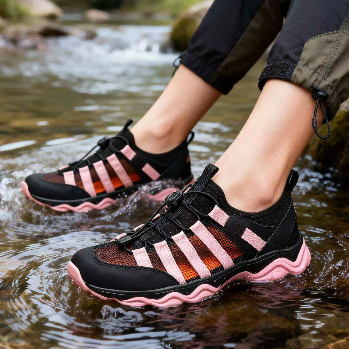 CAMSSOO Zapatillas de trekking transpirables para senderismo - imagen 5