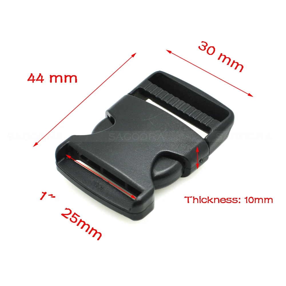 Hebilla plástica arqueada para correas de mochila y bolsa outdoor - imagen 3