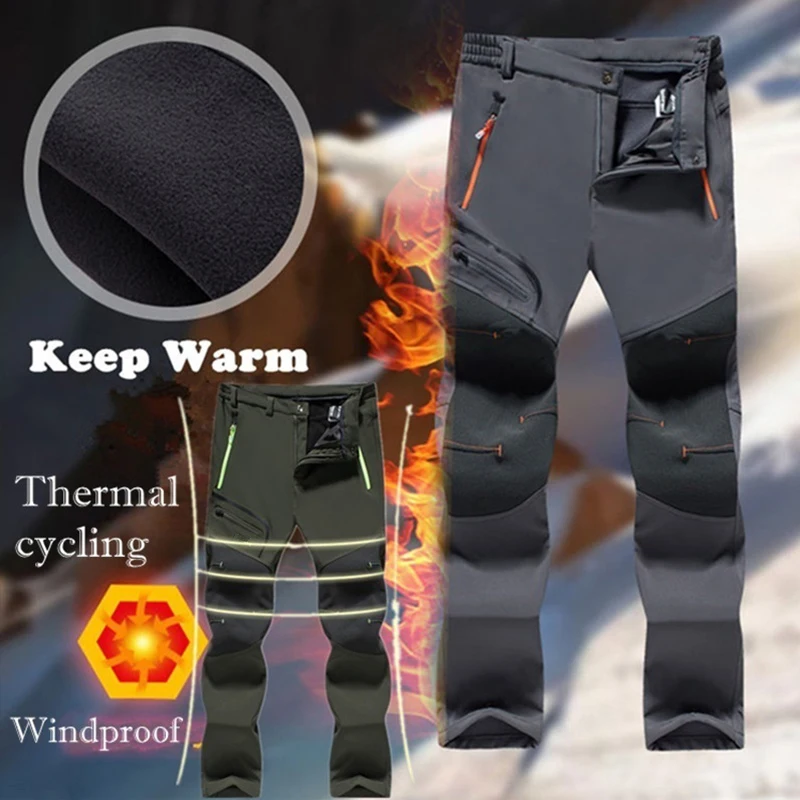 Pantalón Softshell Térmico Hombre Lana Elástica - imagen 3
