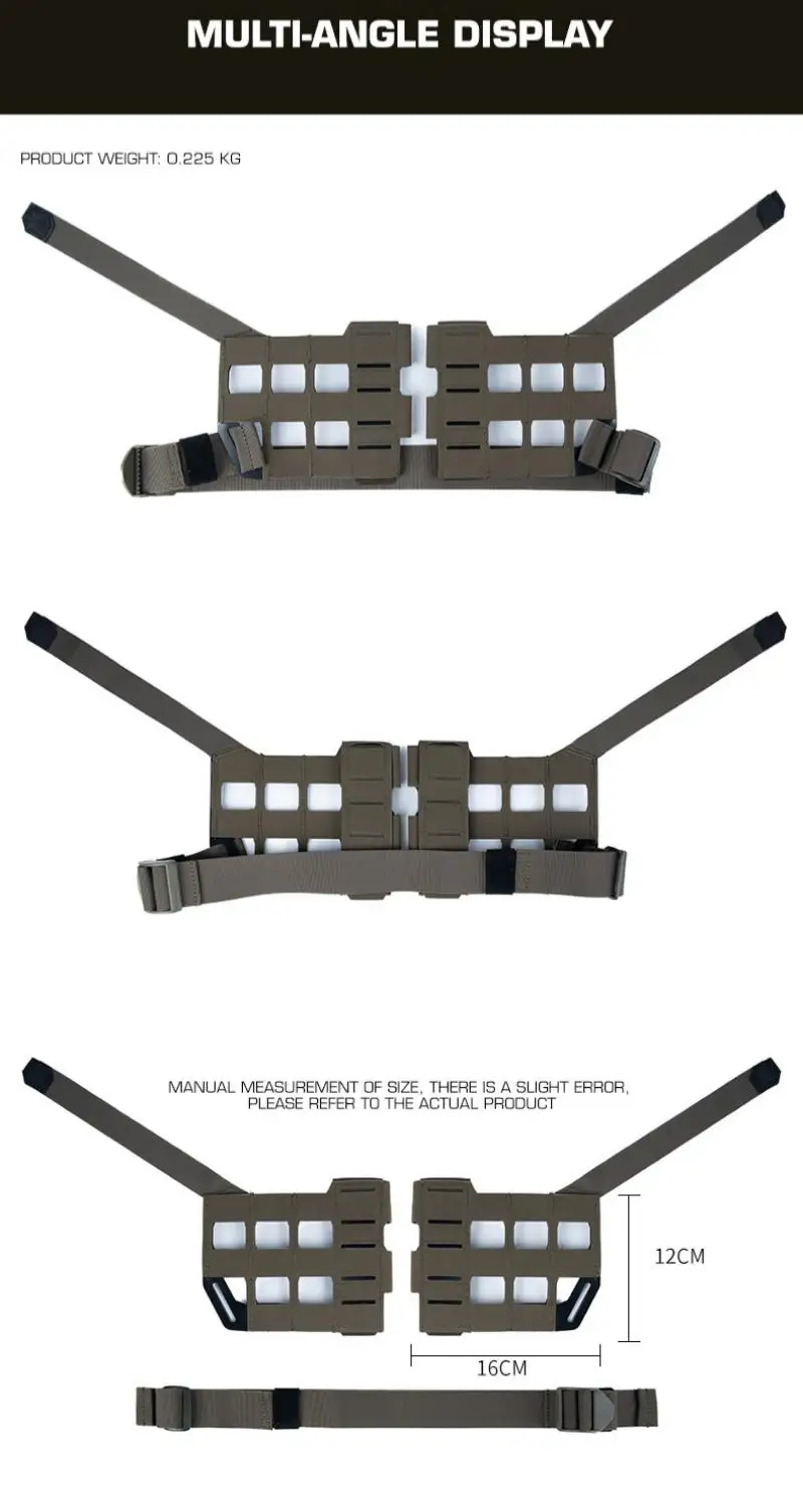 Cinturón Molle de liberación rápida compatible con chaleco KZ