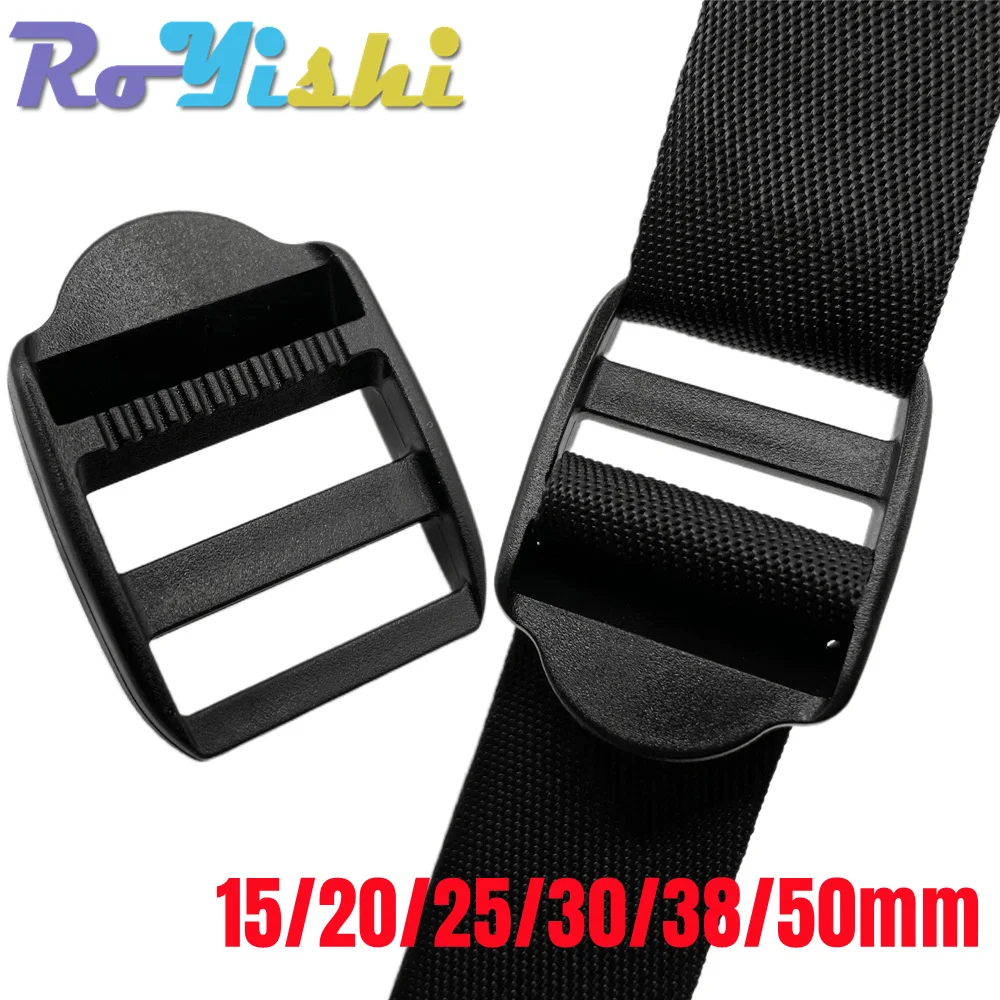 Deslizador de escalera hebilla rápida negra 15-50mm para correas mochila - imagen 3
