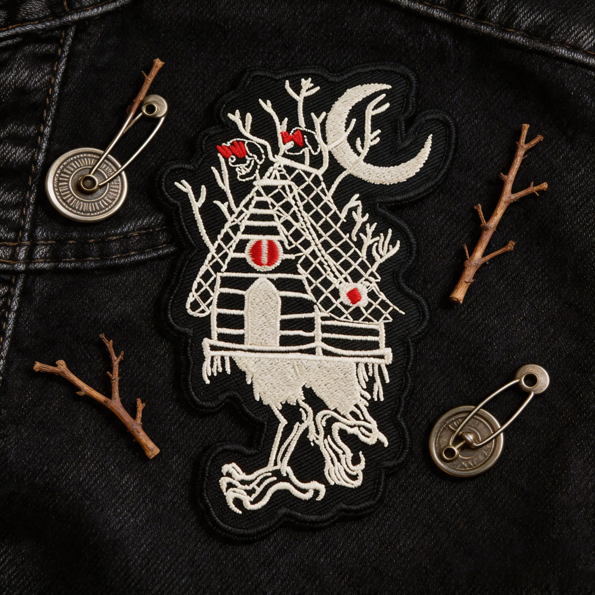 Parche termoadhesivo bordado Baba Yaga folclórico mitología - imagen 3