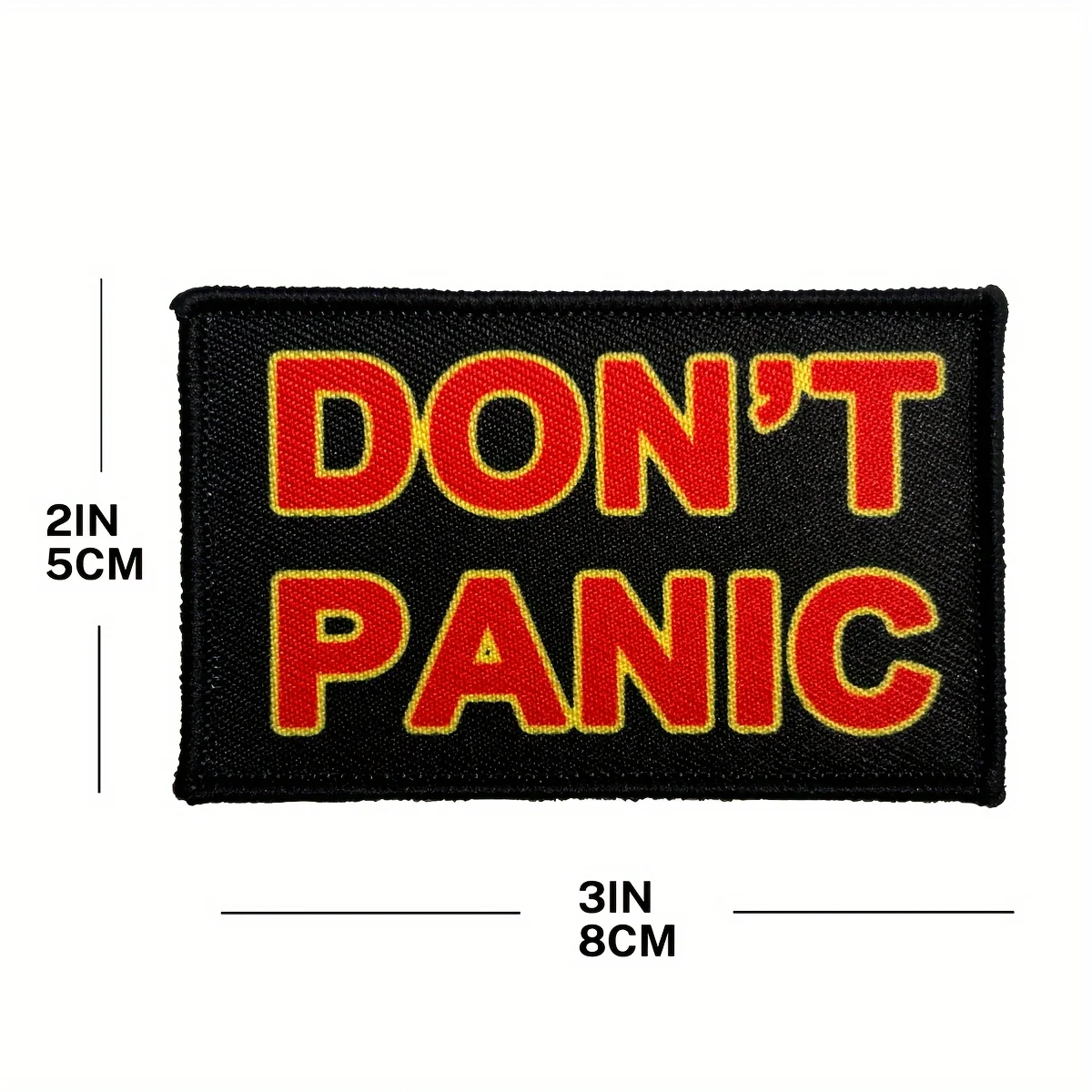 Parche táctico NO PANIC velcro gancho y bucle, bordado - imagen 4