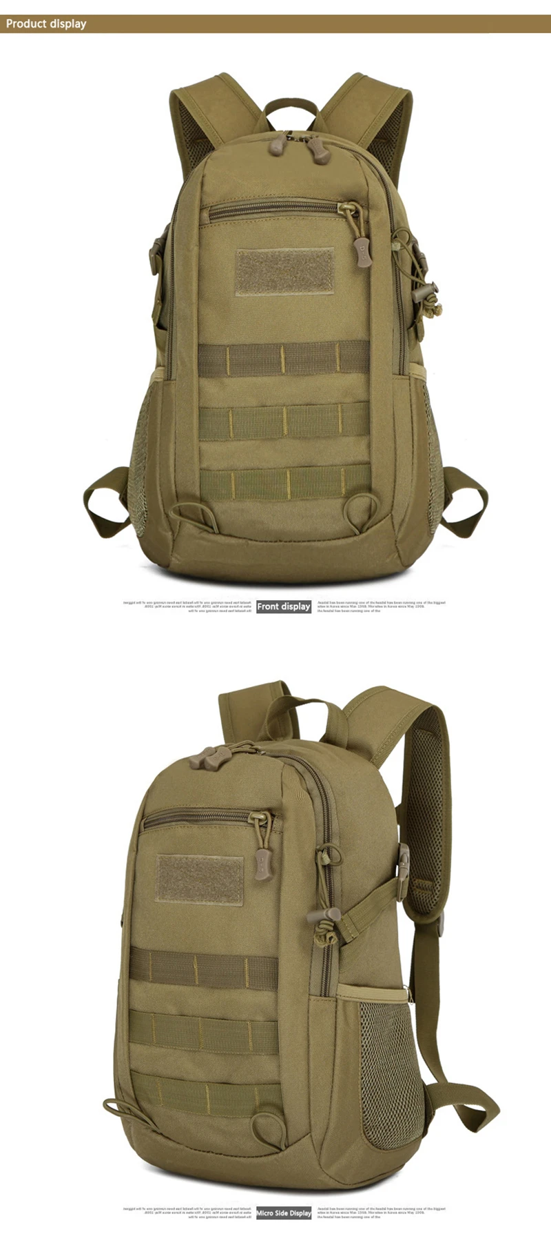 Mochila compacta en tamaño apto para escapadas