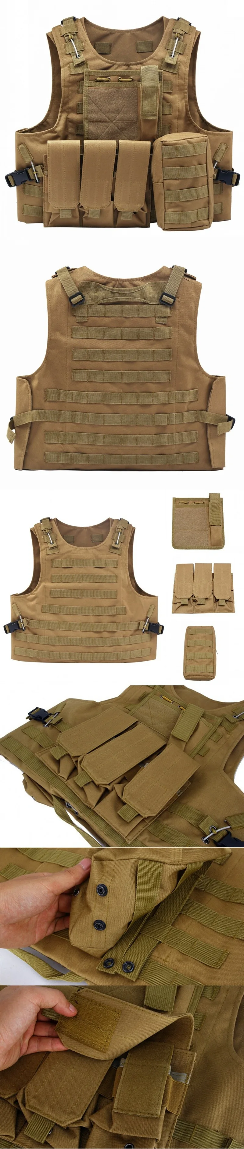 Chaleco táctico militar con sistema MOLLE