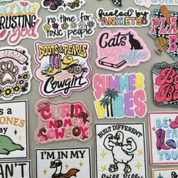 Parche bordado termoadhesivo fusible letras y flores – Coser o planchar