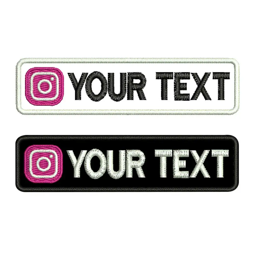 Parche bordado logo Instagram con velcro para mochila táctica