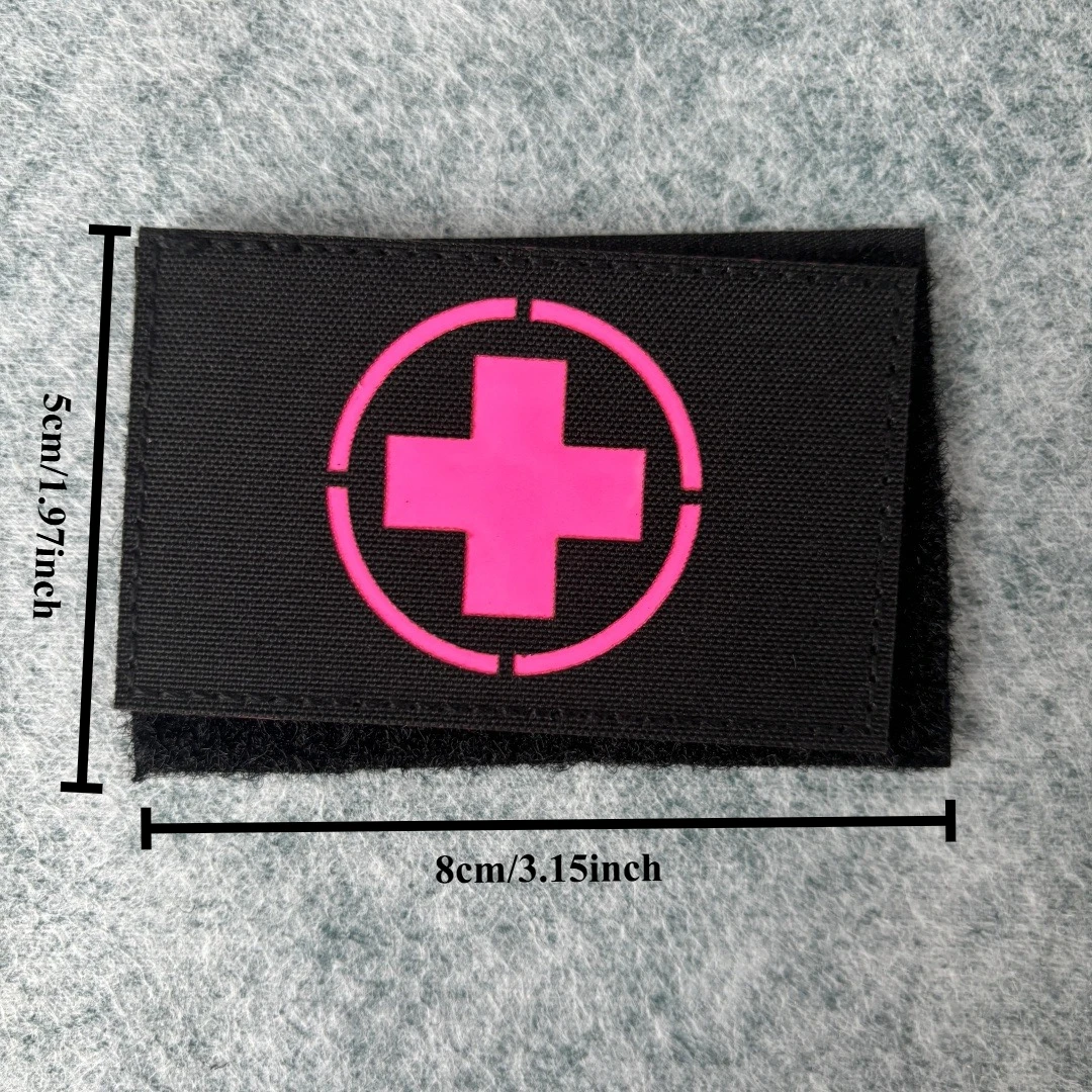 Parche táctico reflectante médico con gancho y bucle para brazalete - imagen 3