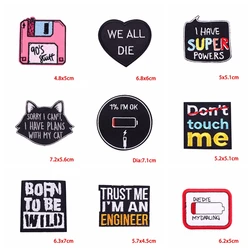 Parche termoadhesivo punk letras humorísticas lenguaje positivo ropa
