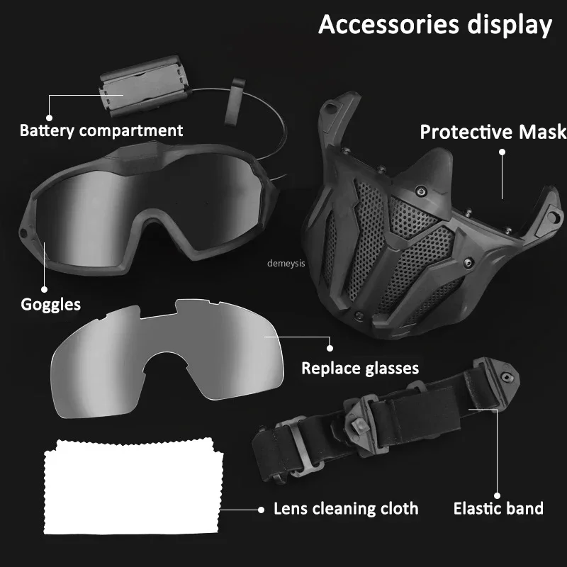 Máscara Airsoft con gafas desmontables y sistema antiniebla - imagen 4