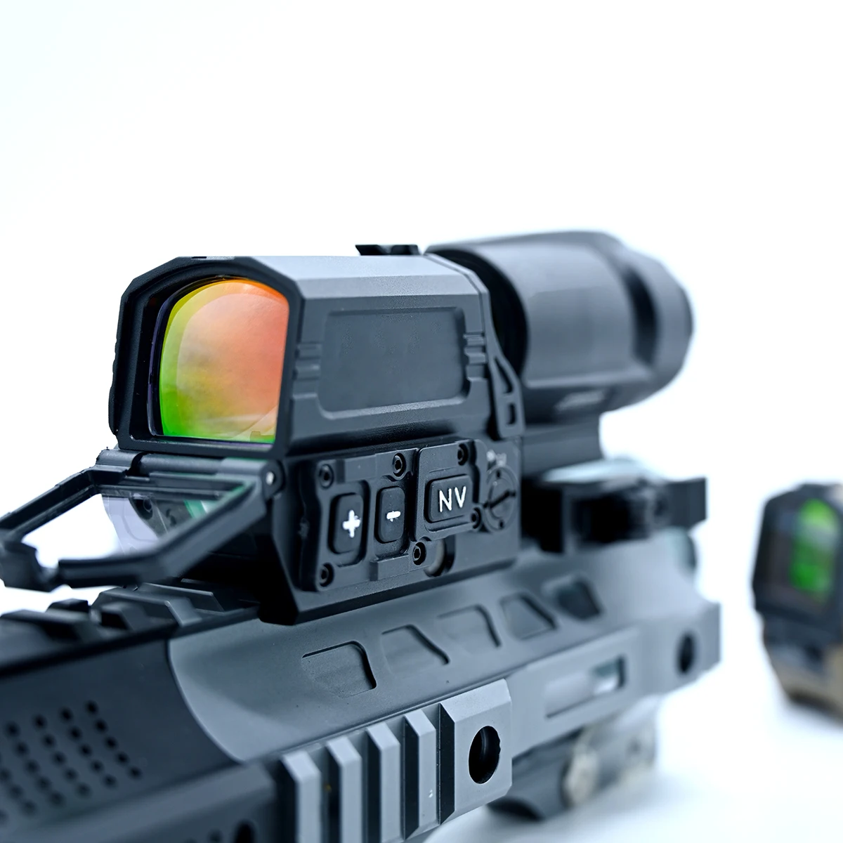 Mira Holográfica Táctica R-8T+J3 con Aumentador 3X NV para Rifle - imagen 3
