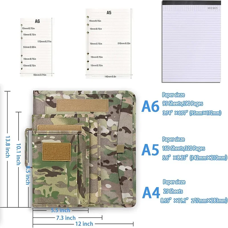 Porta-documentos táctico resistente a la intemperie con anillas - imagen 3
