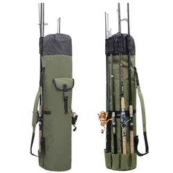 Funda para cañas de pescar tela Oxford portátil cilíndrica