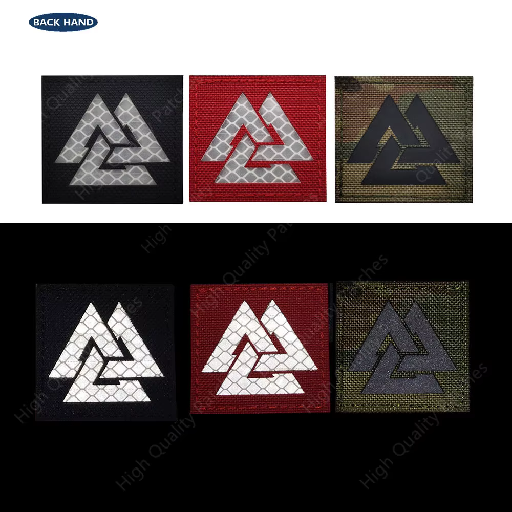Parche de lobo vikingo PVC detalle frontal