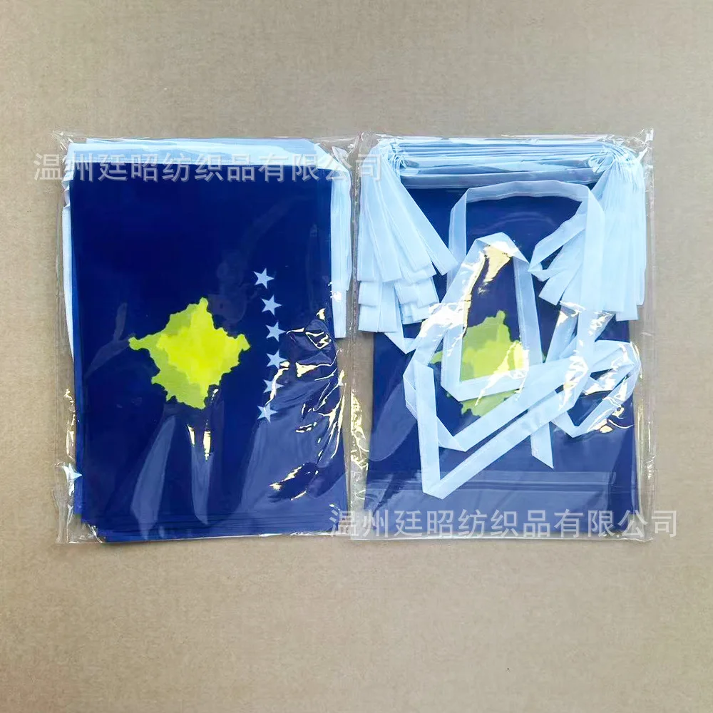 Banderines SKY FLAG Kosovo 14x21cm – Guirnalda festiva de 20 piezas - imagen 3