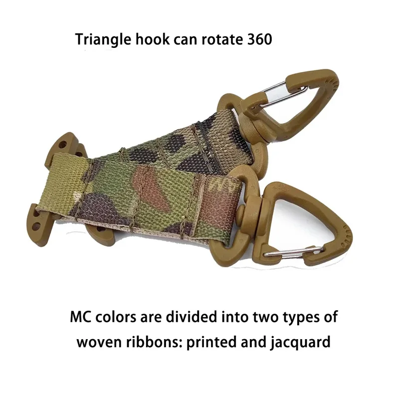 Gancho táctico MOLLE triangular para accesorios, clip cinturón - imagen 3