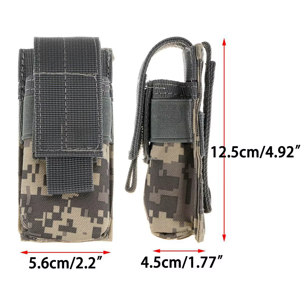 Portacargador MOLLE verde con compartimentos organizados