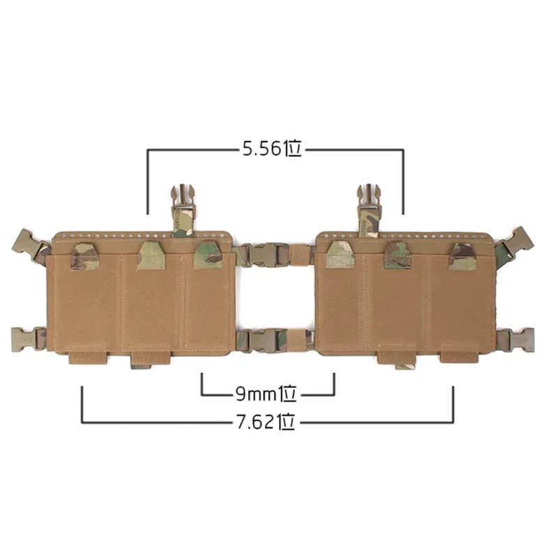 Panel de Pecho Táctico MOLLE modular para Caza y Senderismo exterior
