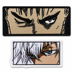 Parche táctico de ojo anime bordado con cierre de gancho y bucle