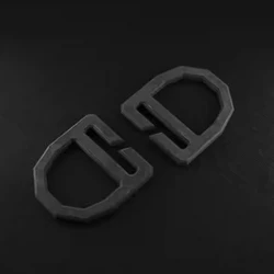 Hebilla D fibra de carbono ligera resistente para bolsos tácticos EDC