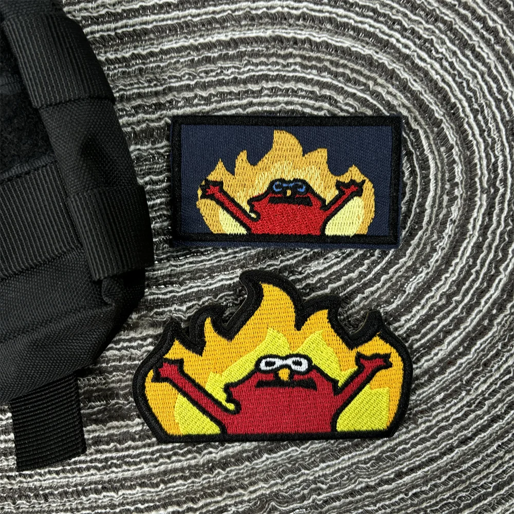 Parche Hell Fire bordado en tela
