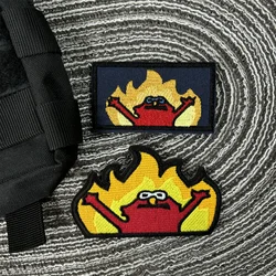 Parche bordado Hell Fire insignia moral táctica gancho bucle