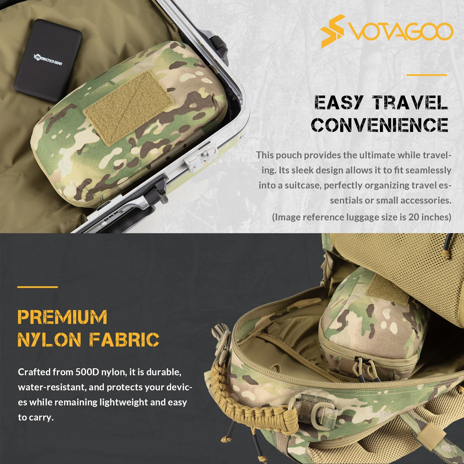 Tech pouch con organización de accesorios