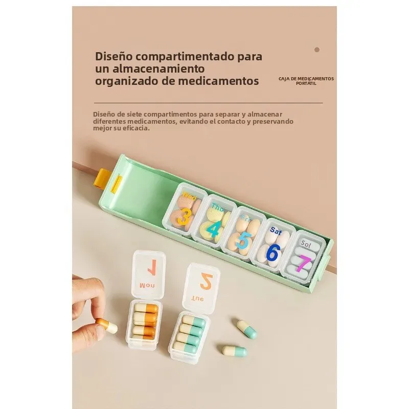 Pastillero portátil para organizar medicamentos de viaje táctico - imagen 3