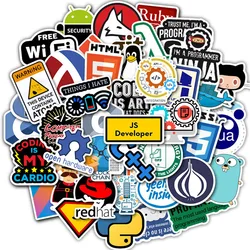 Pack 50 pegatinas vinilo programador – Niño tecnología regalo