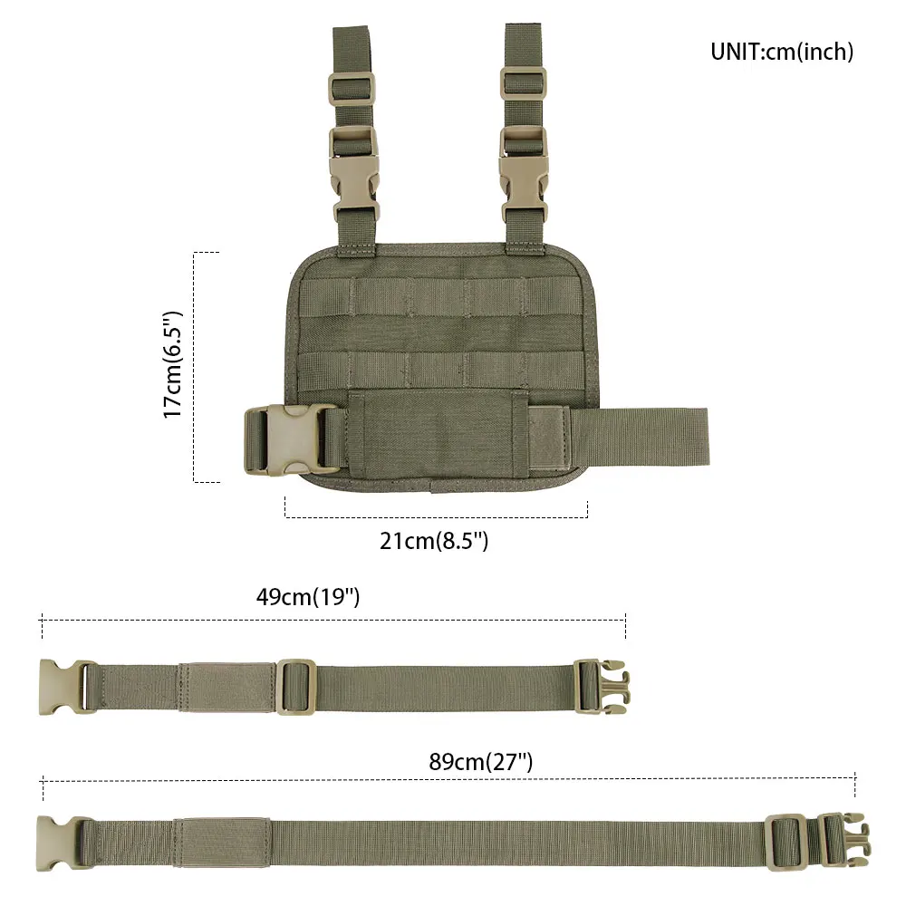 Plataforma táctica MOLLE para pierna – Caza y paintball - imagen 4