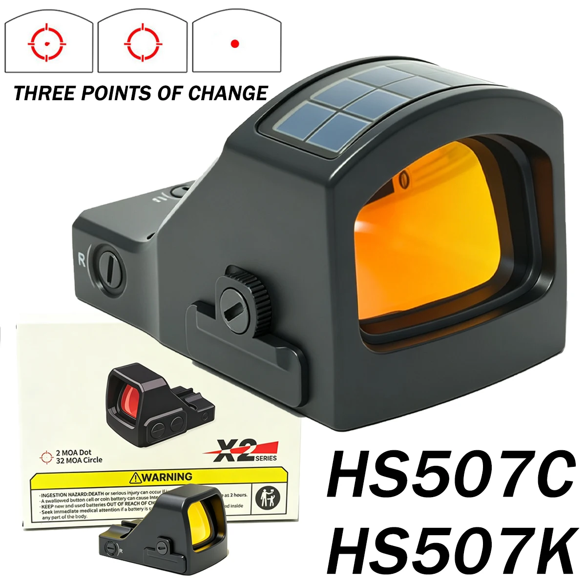 Mira de punto rojo HS 507K compacta 507C con ajuste - imagen 3