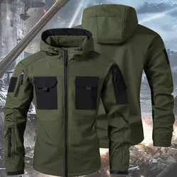 Chaqueta SoftShell impermeable con capucha para hombre – Táctica outdoor
