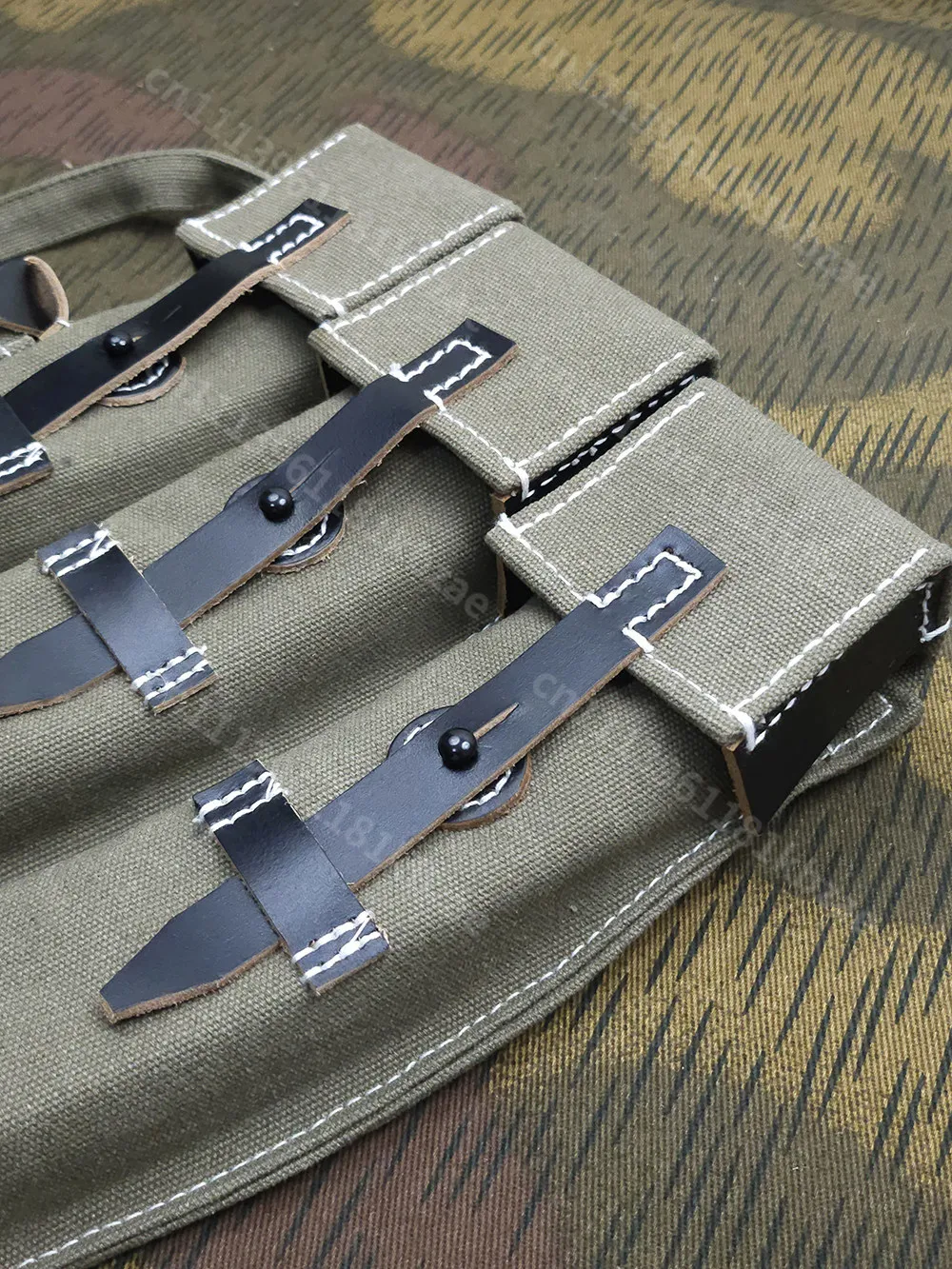 Bolsa para revistas lona verde gris tigre Segunda Guerra Mundial - imagen 4