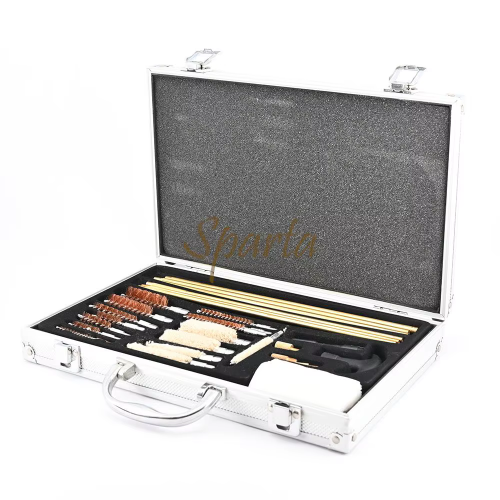 Kit Limpieza Pistola Rifle Escopeta Varilla Latón Caja Aluminio - imagen 4