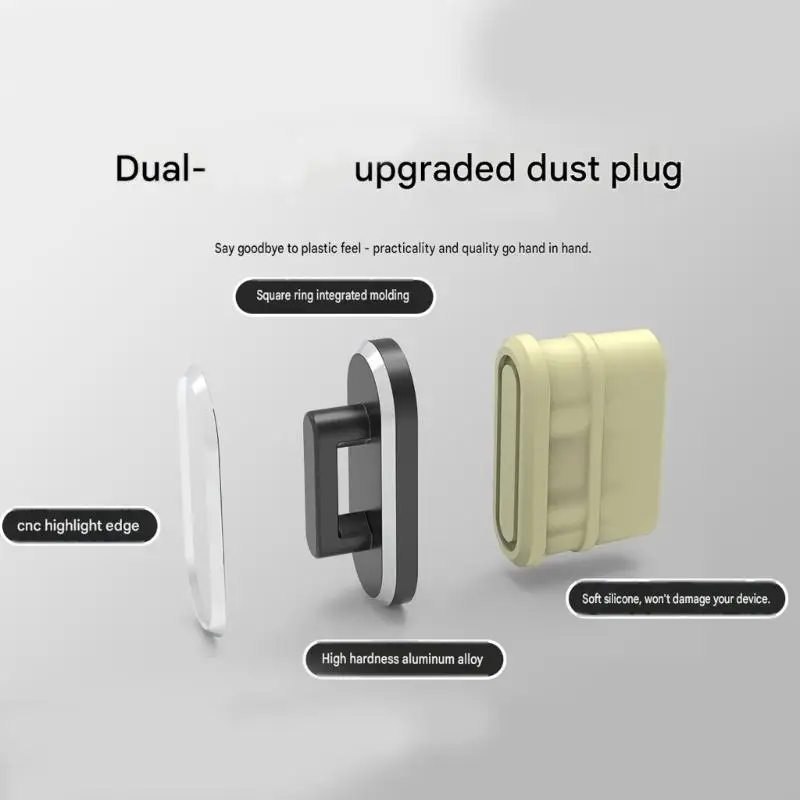 Protector puerto USB-C con tapa antipolvo silicona y orificio - imagen 5