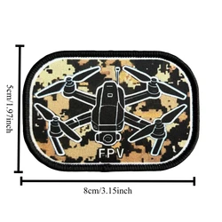 Parche táctico UAV con velcro, estampado divertido para mochila