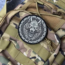 Parche táctico lobo militar de moral con velcro para mochila