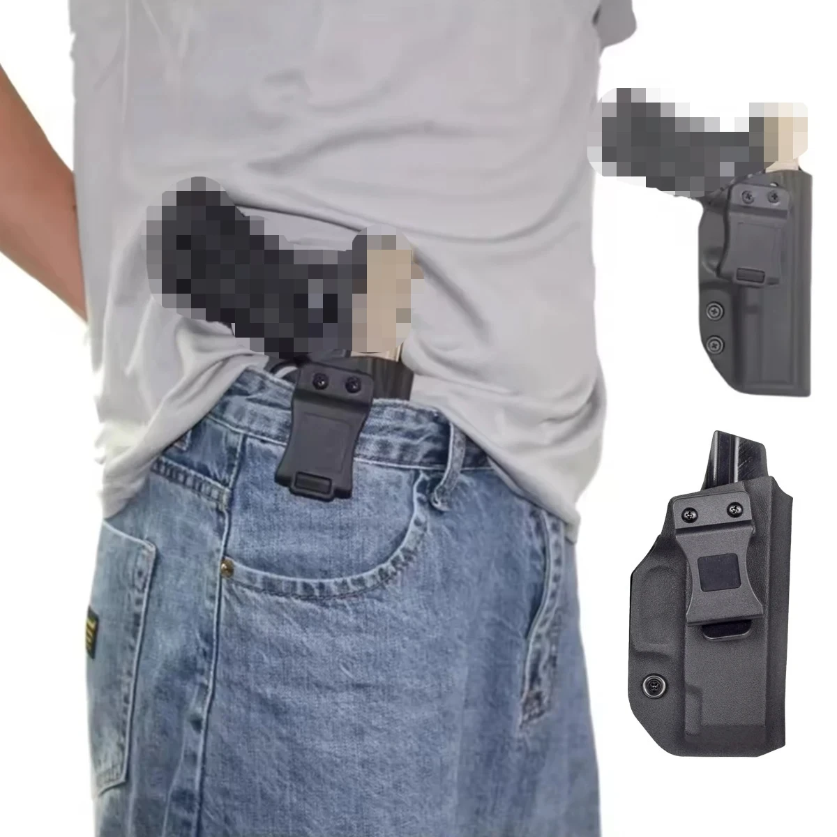 Funda de PVC para Glock 43/43X con clip para cinturón oculto - imagen 4